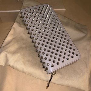 Christian Louboutin Spiked Wallet - Beige